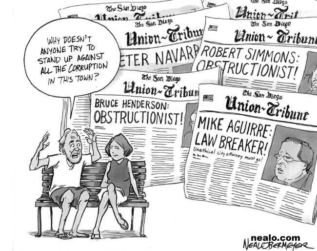 union tribune mike aguirre bruce henderson robert simmons peter navarro
